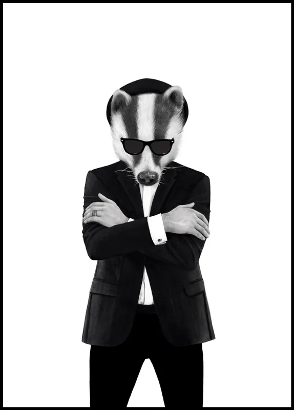 Blues Badger Poster by Sanna Wieslander Bestseller