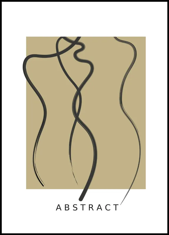 Aktuell Abstract Figures No. 1 Poster by Linnea Nygren