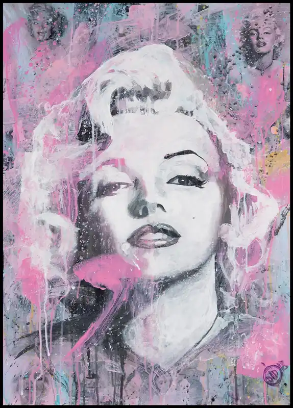Top-Angebot Maryline Monroe Pink Poster by Didier Chastan