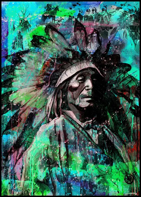 Indien Poster nr. 2 by Didier Chastan Nur Heute