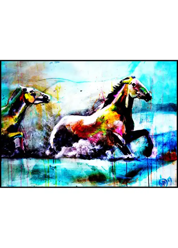 Versand Am Gleichen Tag Chevaux Poster nr. 1 by Didier Chastan