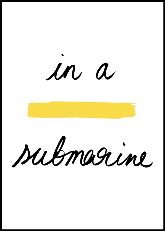 Geprüft In a Yellow Submarine Poster by Florent Bodart