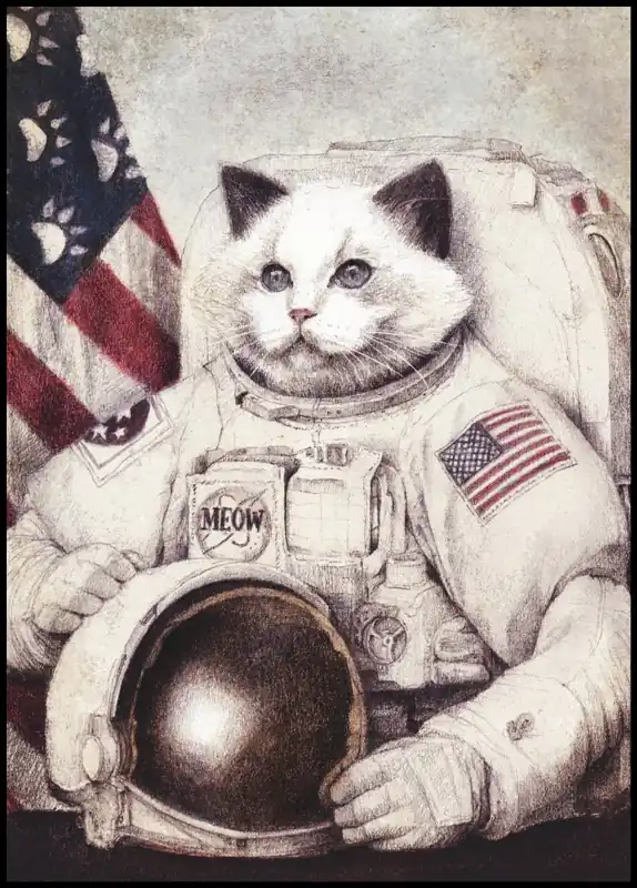 The Ragdoll Astronaut Poster by Mike Koubou Schnäppchen