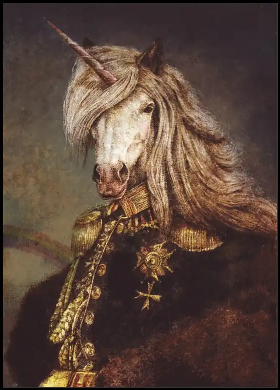 Unicorn in Uniform Poster by Mike Koubou Kracherpreis