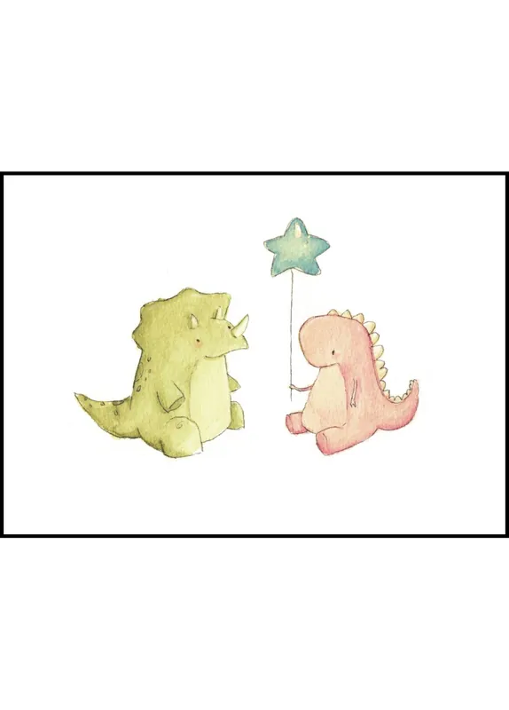 Jetzt Bestellen Dinosaur Buddies Poster by Mike Koubou