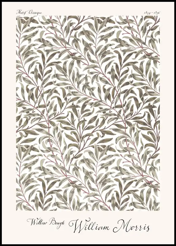 Kostenloser Rückversand William Morris’s Willow Bough nr. 3 Poster