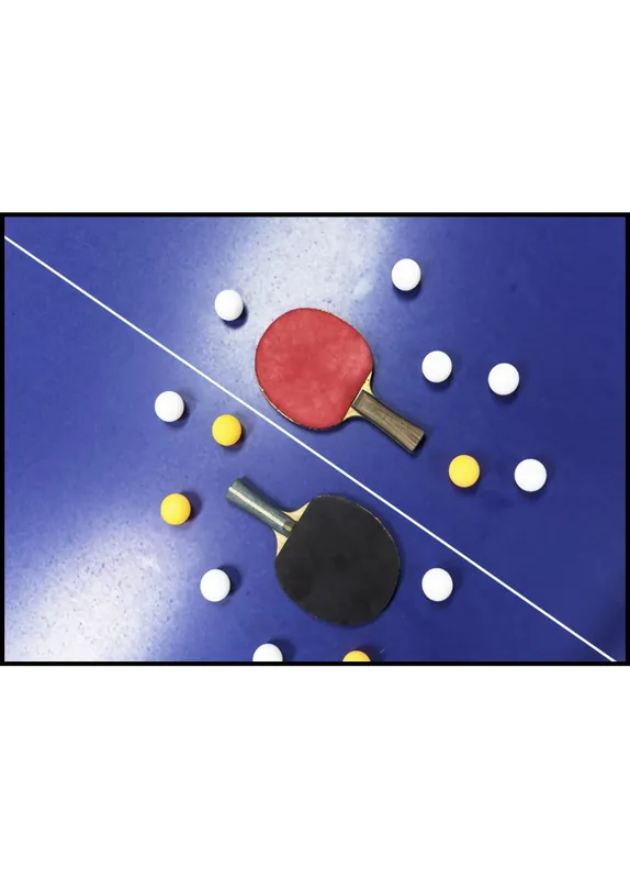 Rabatt Rackets on a Ping Pong Table Poster