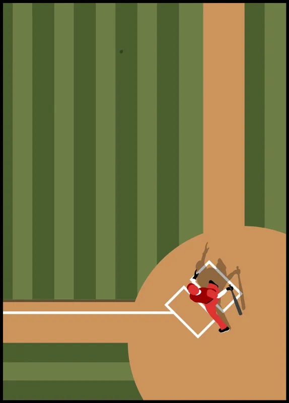 Baseball Court Poster Billig