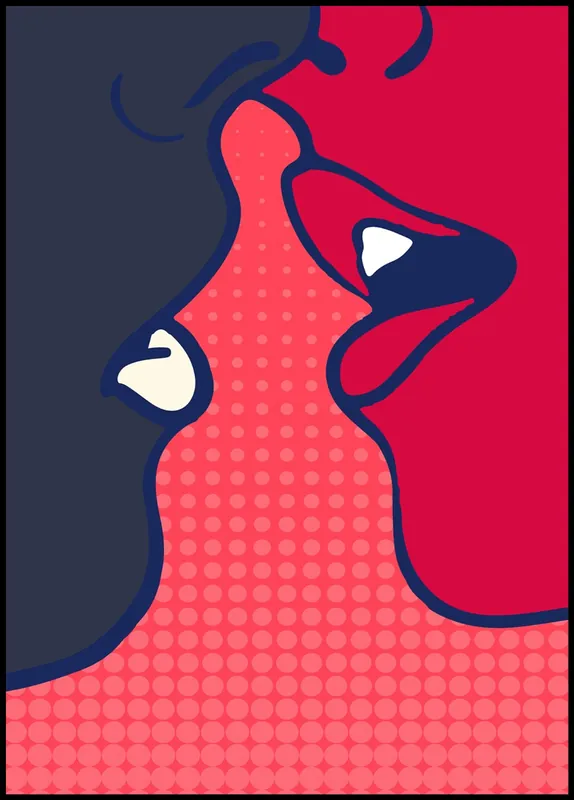 The Kiss – Pink Poster by Kubistika Angebot