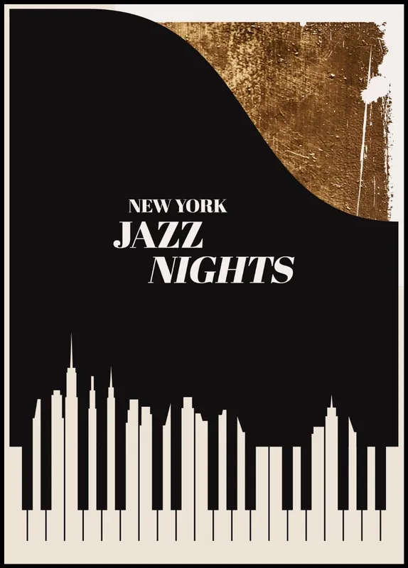 Jazz Nights Poster by Kubistika Meistverkauft