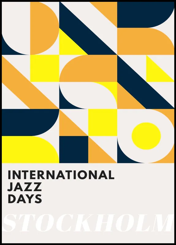 Jazz Days Stockholm Poster by Kubistika Geprüft