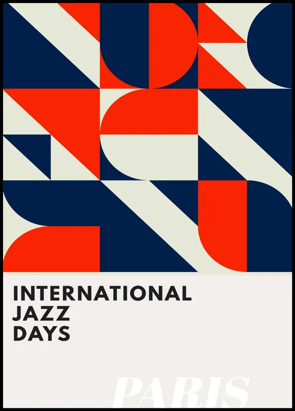 Jazz Days Paris Poster by Kubistika Online Kaufen