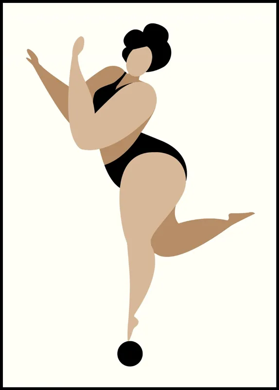 Abverkauf Dancing Queen Black Poster by Kubistika