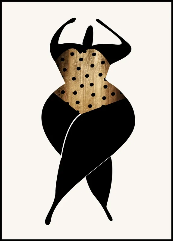 Dancing In The Sun Black Poster by Kubistika Kostenfreie Lieferung