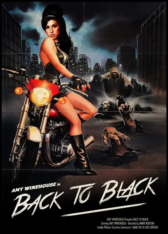 Neuheit Back to Black Poster by David Redon