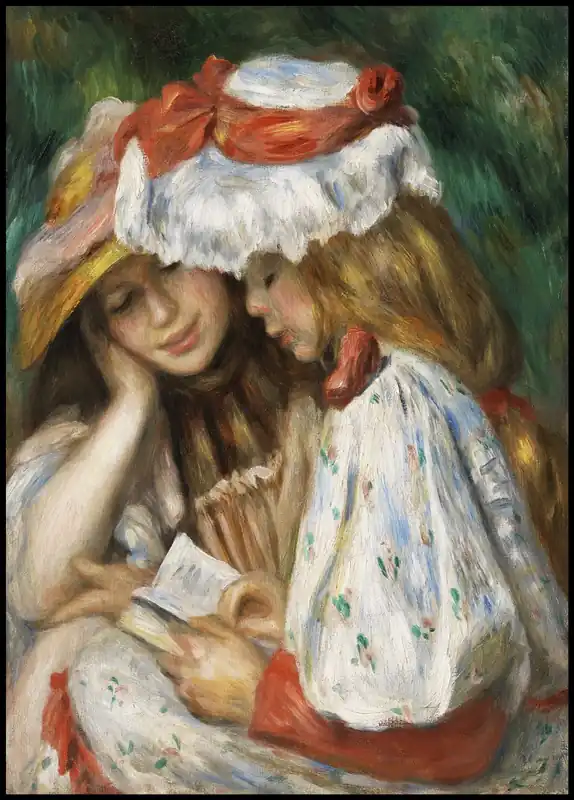 Expressversand Two Girls Reading Poster