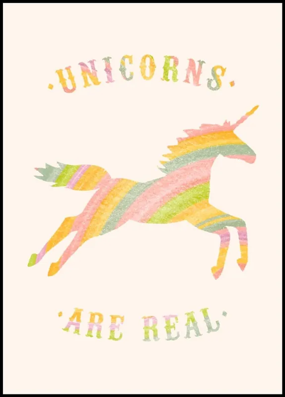 Unicorns are Real Poster by Florent Bodart Preisknaller