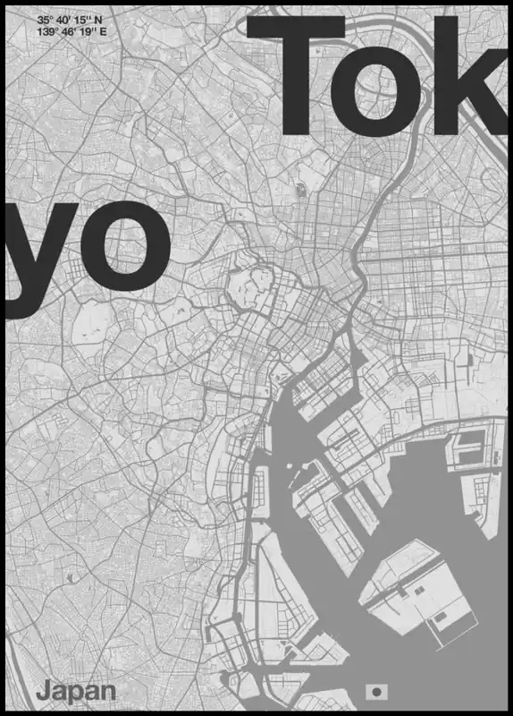 Tokyo Minimal Map Poster by Florent Bodart Top-Preis