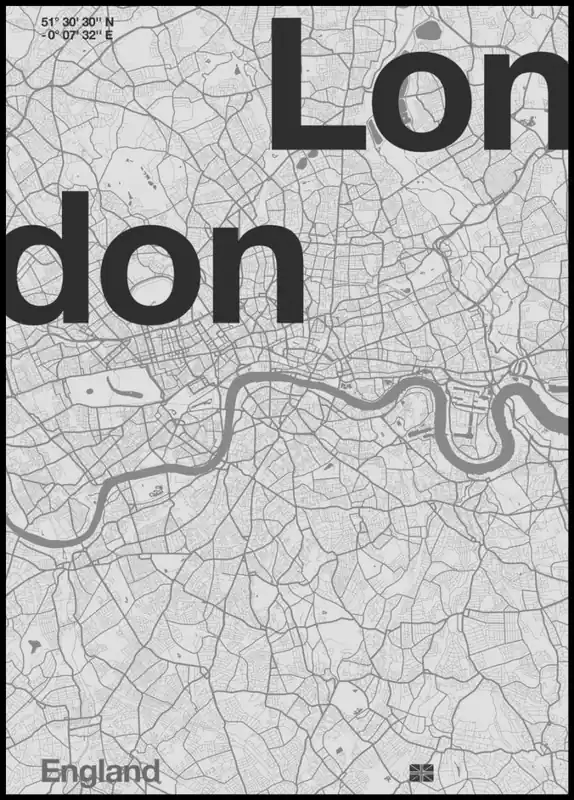 Abverkauf London Minimalist Map Club 4 Poster by Florent Bodart