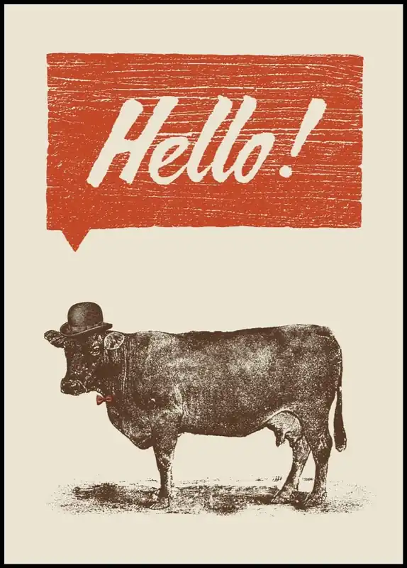Kostenfreie Lieferung Hello Poster by Florent Bodart