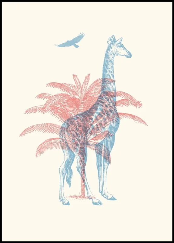 Giraffe Poster by Florent Bodart Preisknaller