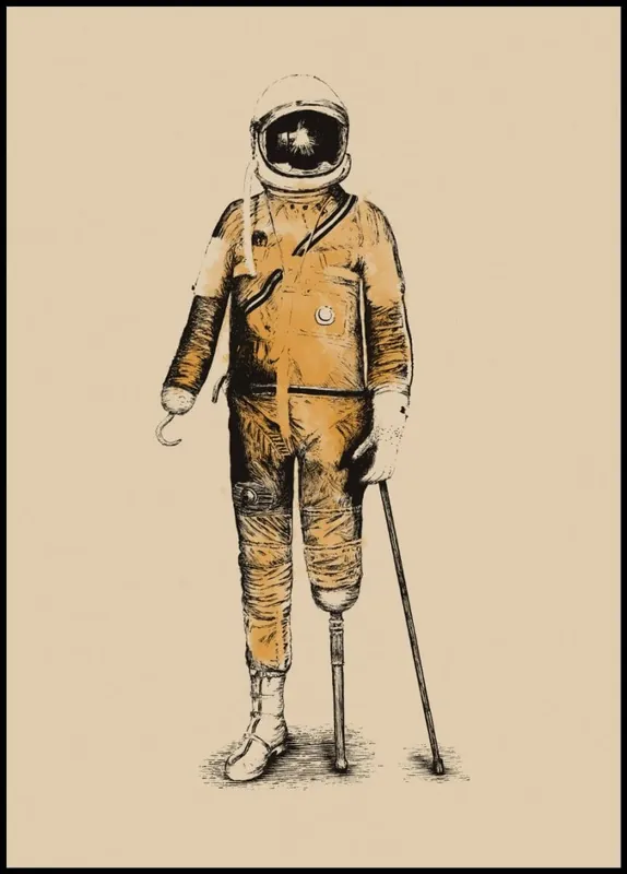 Solange Der Vorrat Reicht Astropirate Poster by Florent Bodart