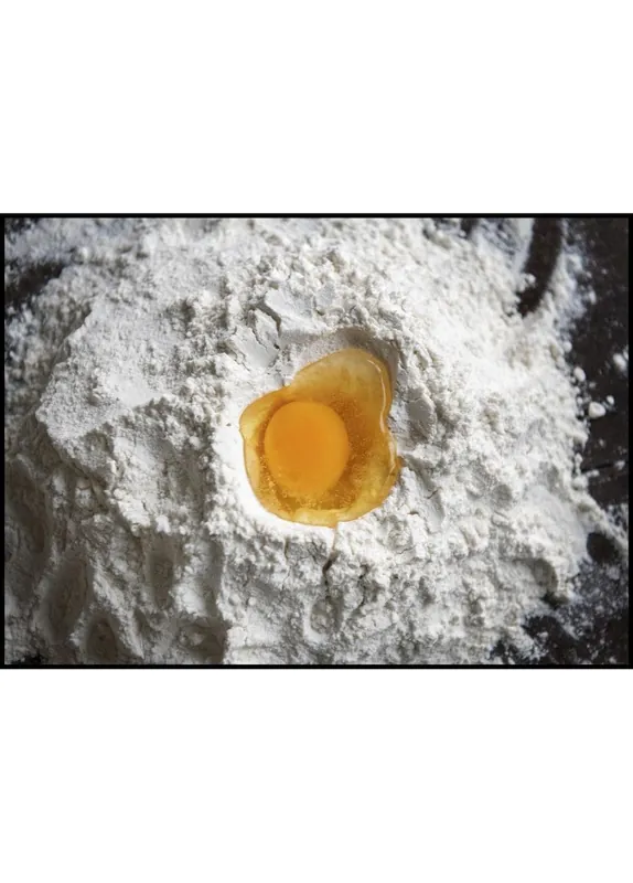 Raw Egg in Flour Poster Saisonangebot
