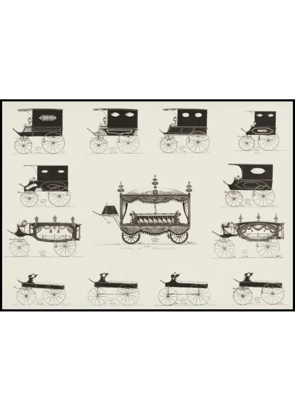 Funeral Cars Nostalgic Poster Abverkauf
