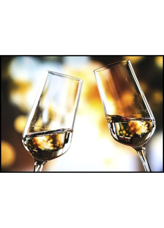 Kracherpreis Two Glasses of Sparkling Wine Poster