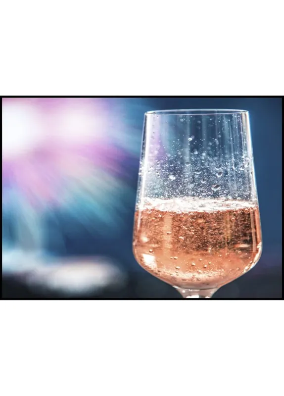 Sparkling Rose Wine Poster Schneller Versand