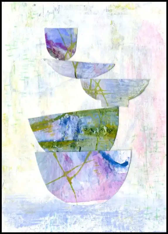 Stacked Bowls Poster Top-Seller