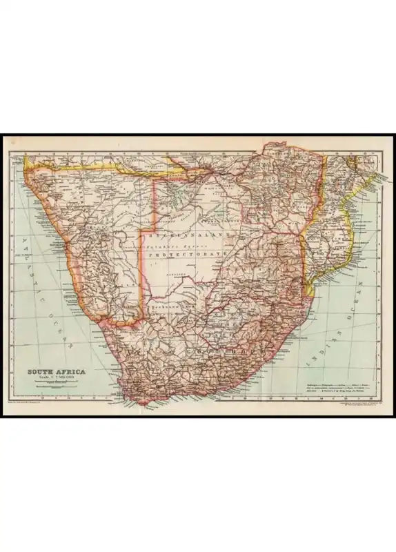 Neu Antique Map of South Africa Poster