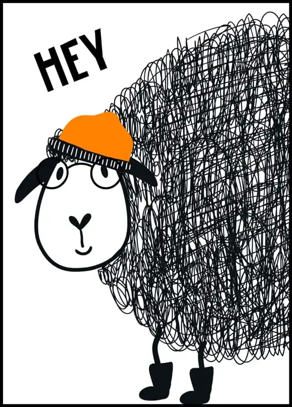 Knallerangebot Cool sheep with Pixie Cap Poster