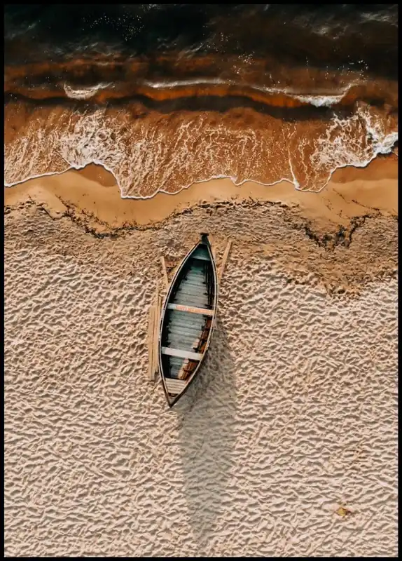 Canoe in the Sand Poster Kostenloser Versand