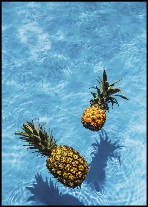 Angebot Floating Pineapples Poster