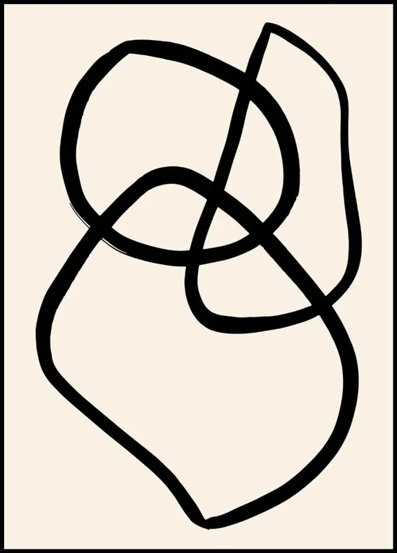 Ausverkauf Black Lines 03 Poster