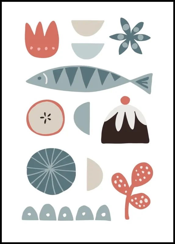 Finale Aktion Scandinavian Winter Illustrations Set no.11 Poster