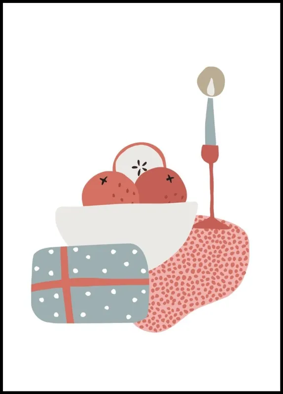 Letzte Chance Scandinavian Winter Illustrations Set no.6 Poster