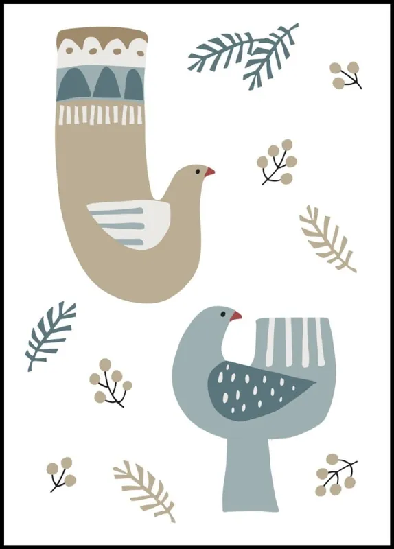Letzte Chance Winter Birds Christmas Set no.2 Poster