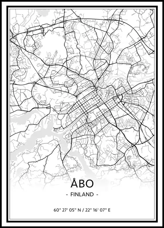 Map of Åbo Poster nr.1 Wochenendangebot