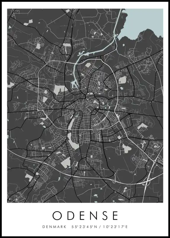 Map of Odense Poster nr.2 Markenware