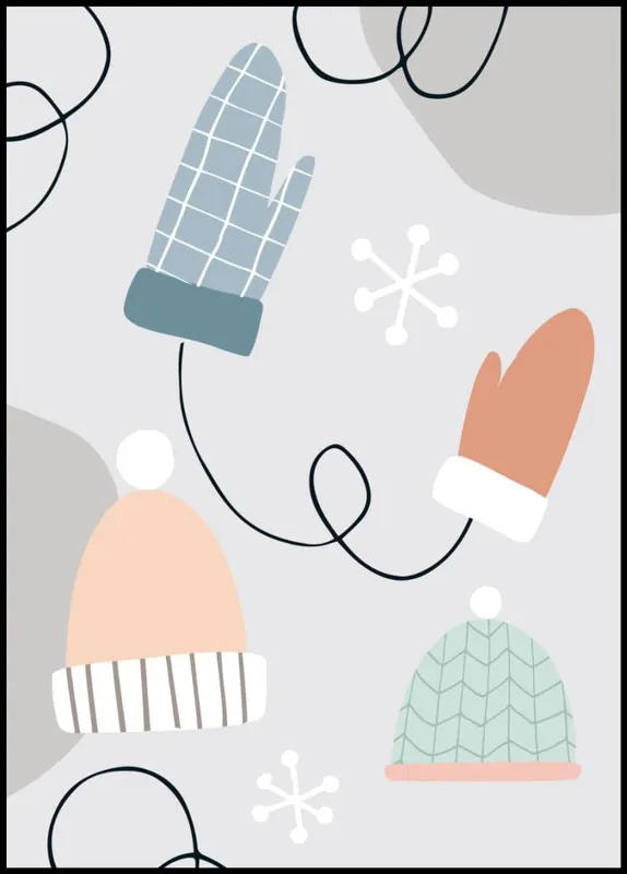 Knallerangebot Scandinavian Winter Illustrations Set no.24 Poster