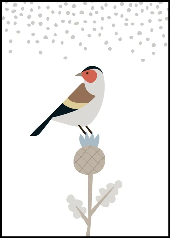 Winter Birds Christmas Set no.3 Poster Versand Am Gleichen Tag