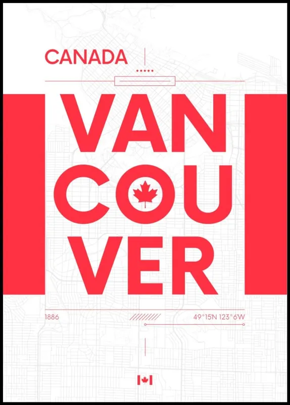 Preisknaller Vancouver City Poster