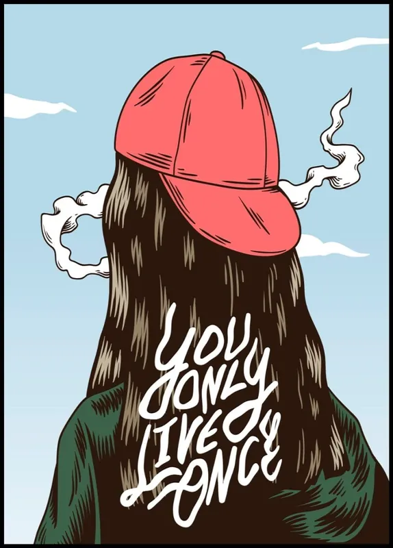 Preis Gesenkt You Only Live Once Illustration Poster