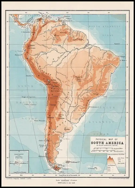 Heißes Angebot Antique Map of South America Poster