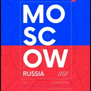 Billig Moscow City Poster