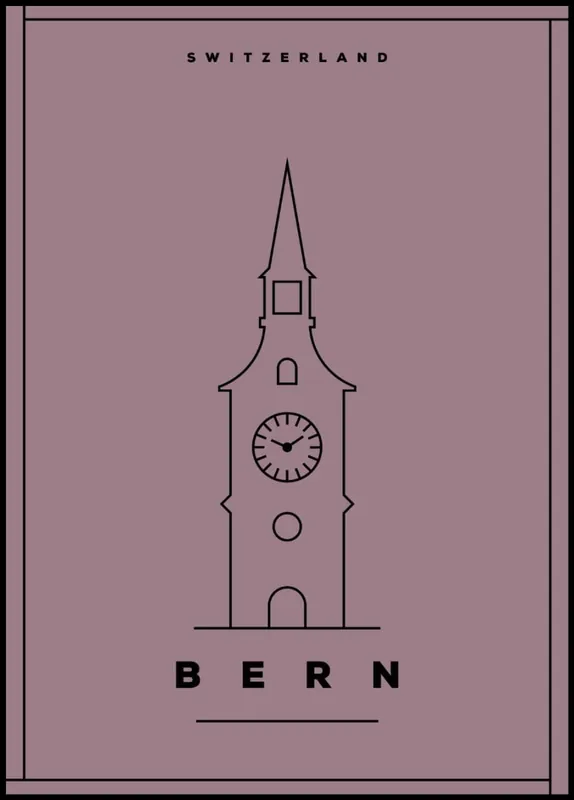 Beliebt Bern Minimal City Poster