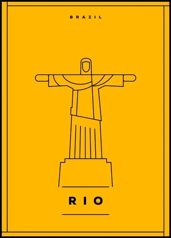 Rio Minimal City Poster Nur Für Kurze Zeit