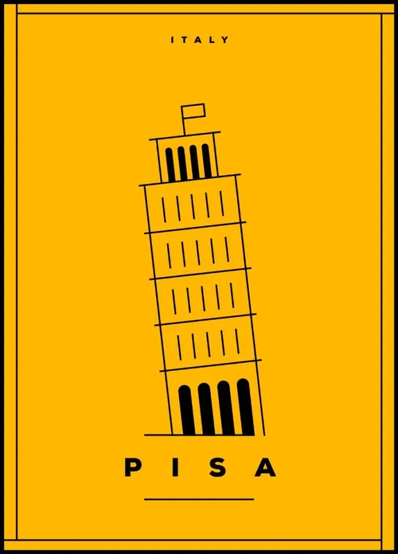 Pisa Minimal City Poster Kracherpreis